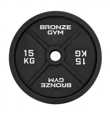 Диск олимпийский BRONZE GYM чугунный 15 кг